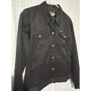 Harley‎ Davidson 6 Snap Button Riding Jacket Women's Size XLarge Black